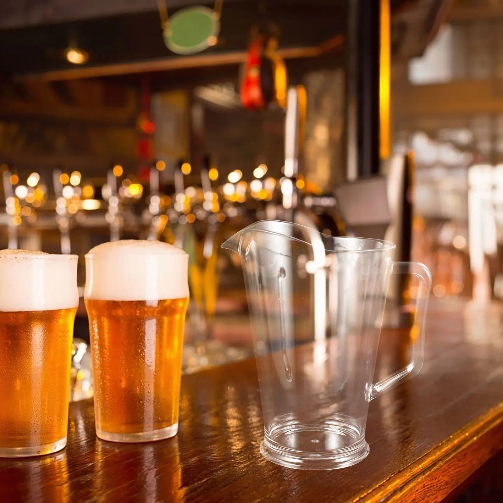 

1300ml Plastic Beer Pitcher Large Capacity PC Material Water Pitchers High Transparency Beverage Cold Drinks Kitchen Bar