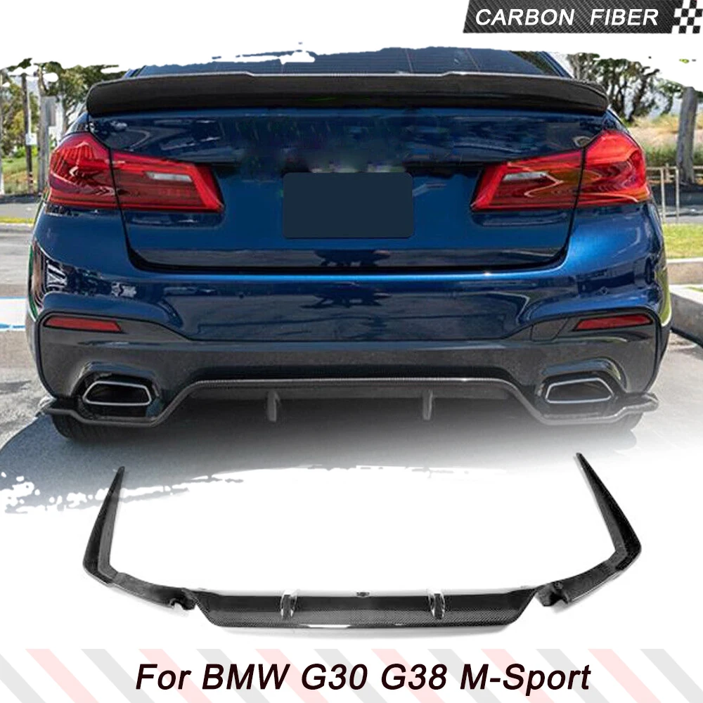 Carbon Fiber Car Rear Bumper Lip Spoiler Diffuser for BMW G30 G38 M Sport Sedan 4 Door 2017 2018 2019 540i Non Standard