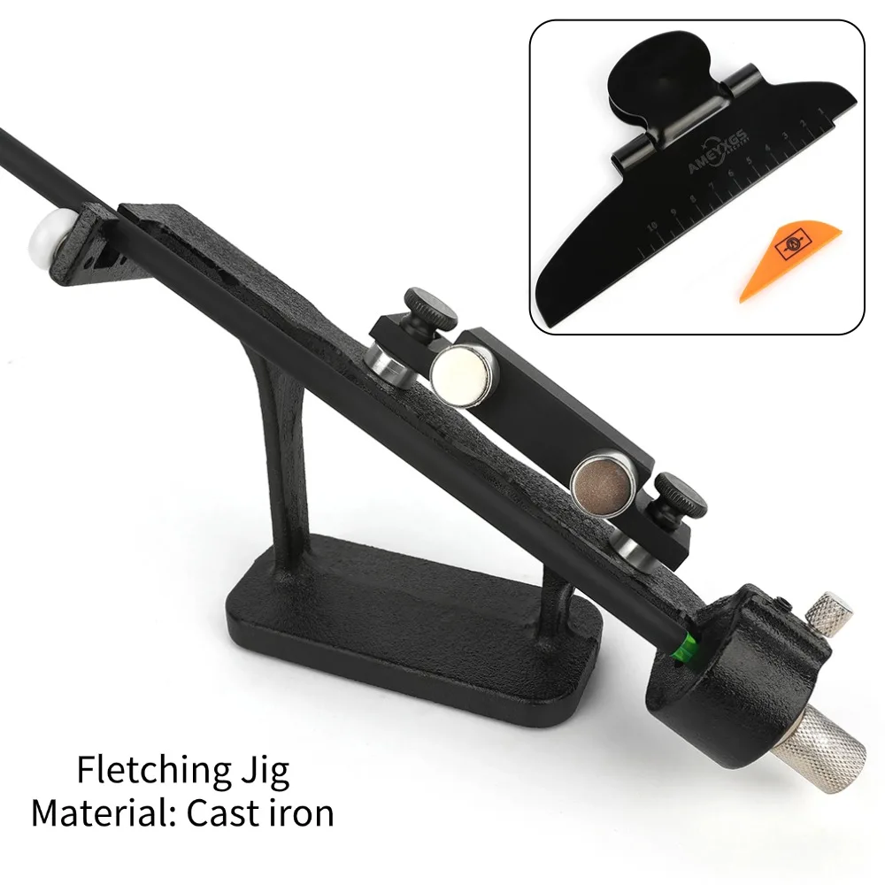 

Archery Fletching Jig Metal for Arrows Tail Feather Sticking Device Fletches Bonding Arrow Vanes Stick Tool Bow Shooting Hunting