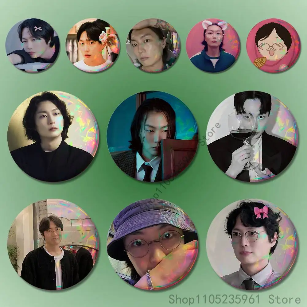 R-Roh J-Jae-wonS 58 مللي متر 44 مللي متر HD طباعة بروش شارات جميلة ديربي عرض دائري دبابيس التلبيب دبابيس مخصصة