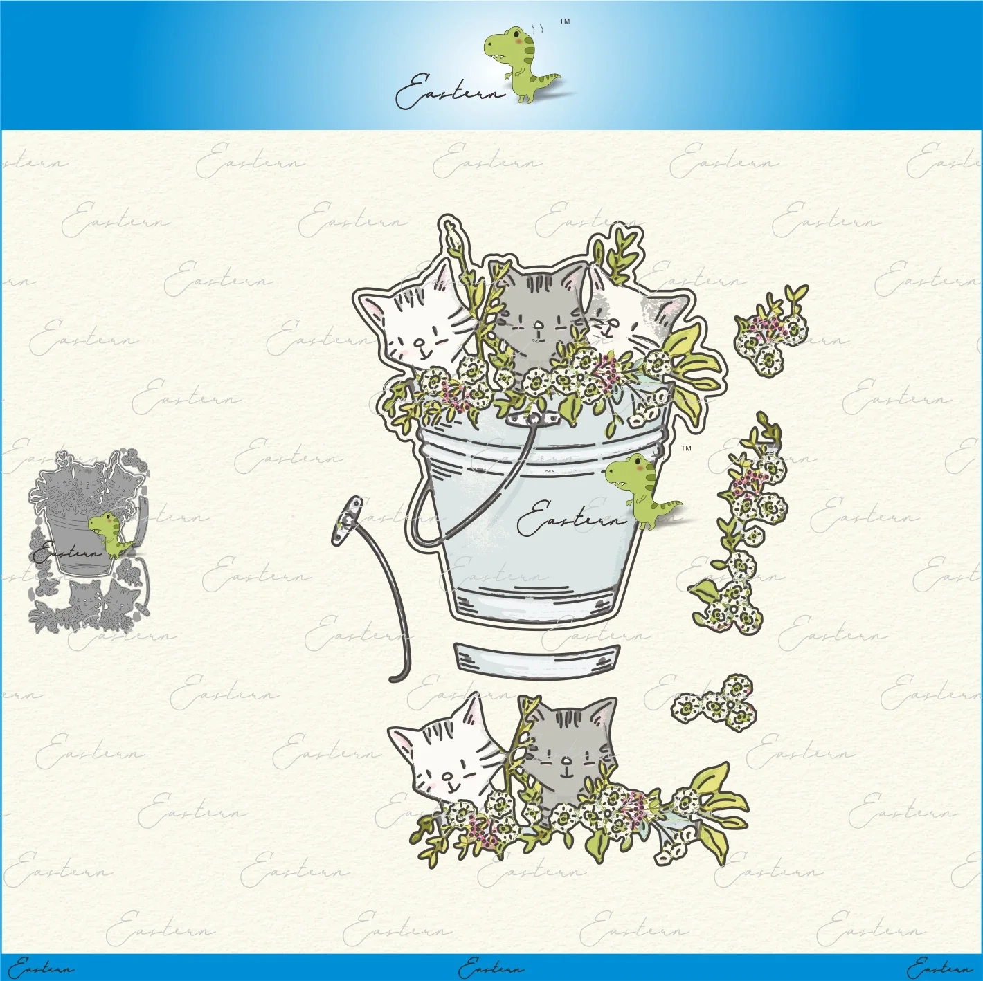 

Spring kitten Cutting Dies new 2020 Metal mould dies Scrapbooking Paper Making Craft die Matching color paper