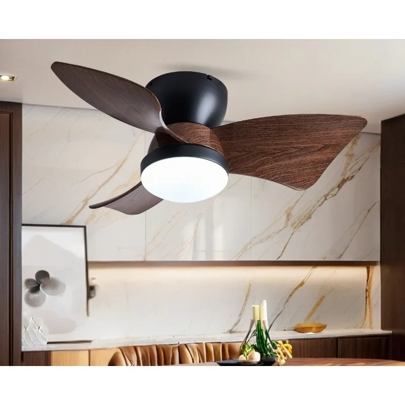 36 inch Variable frequency fan light for home living room dining room retro wood style with fan ceiling mounted integrated light