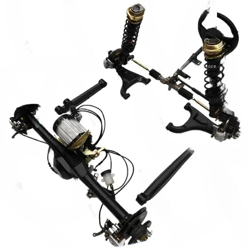 

Electric four-wheel drive independent suspension assembly MacPherson DC motor front wheel drive disc brake rear axle assembly
