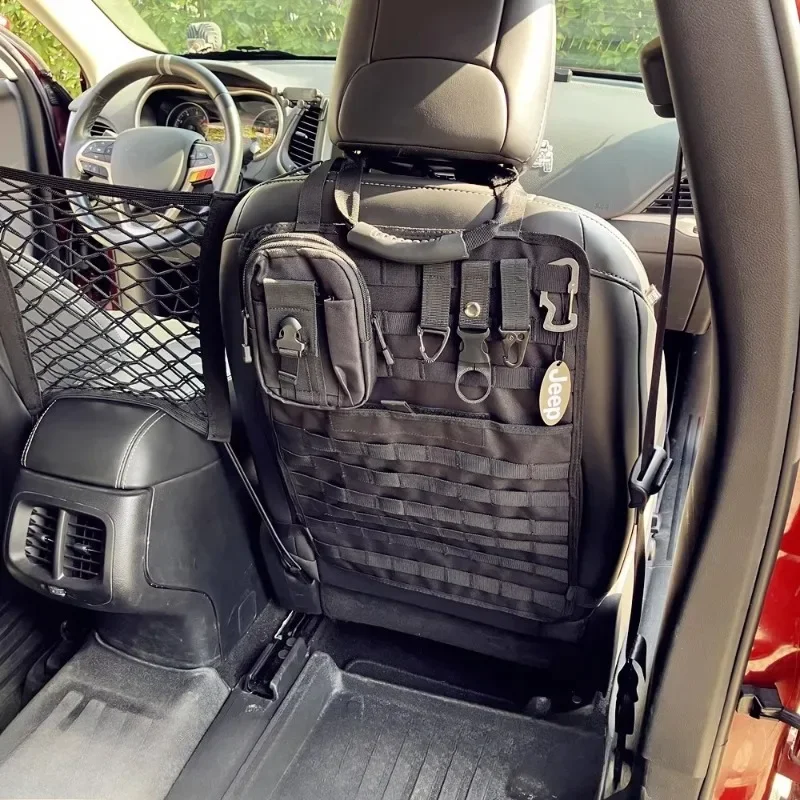 Tactical MOLLE Seat Back Organizer Bag for Jeep Wrangler JK JL JT Gladiator 4xe Interior Military Style Cargo Accessories Tools