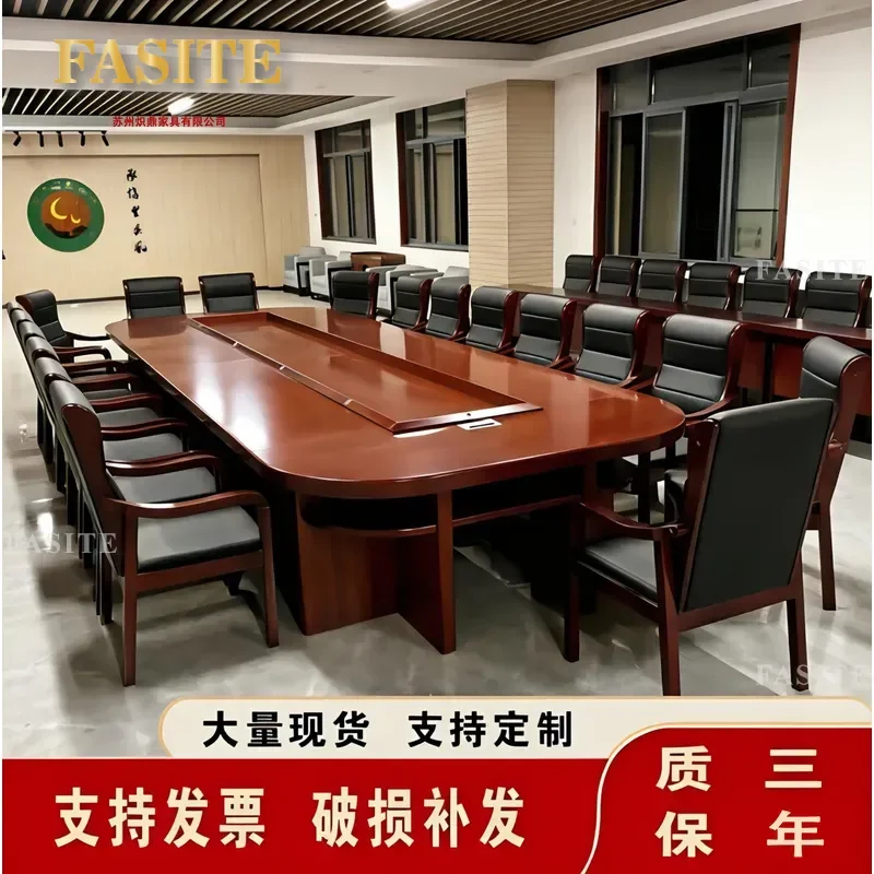 For Oval Conference Table Long Business Negotiation Desk with Chairs Set Modern Office Meeting Room Furniture Delivery and