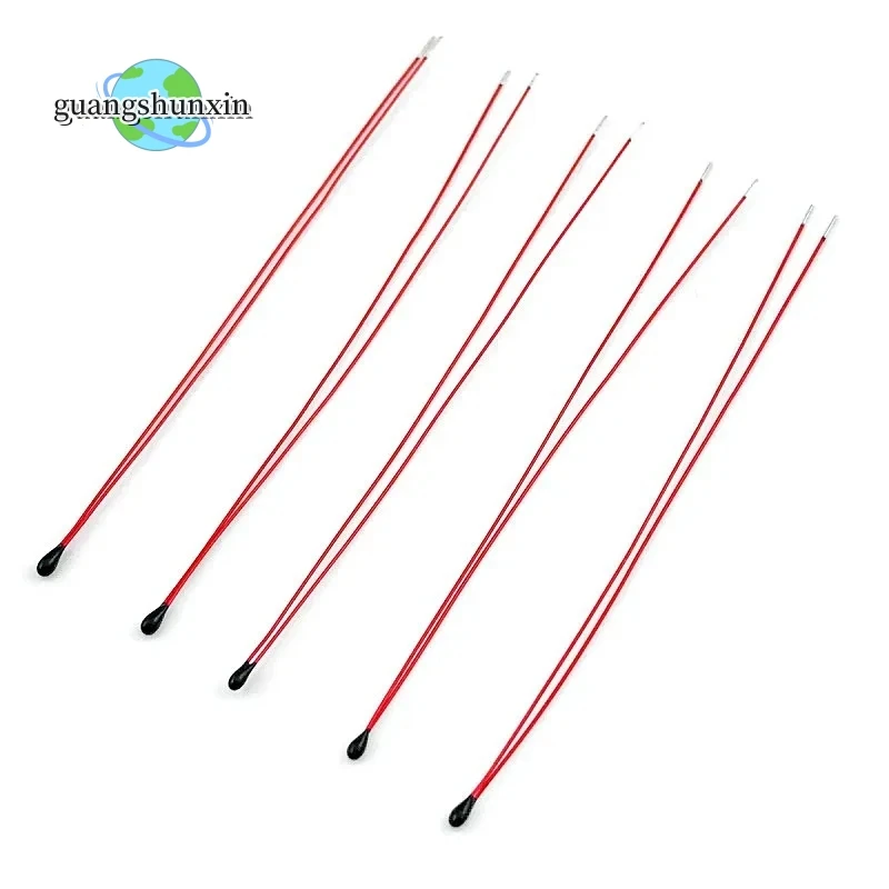 10PCS MF52B MF52D NTC Thermistor Thermal Resistor B3950 B3435 10K 100K 50mm 60mm 80mm 100mm Resistance Red Black