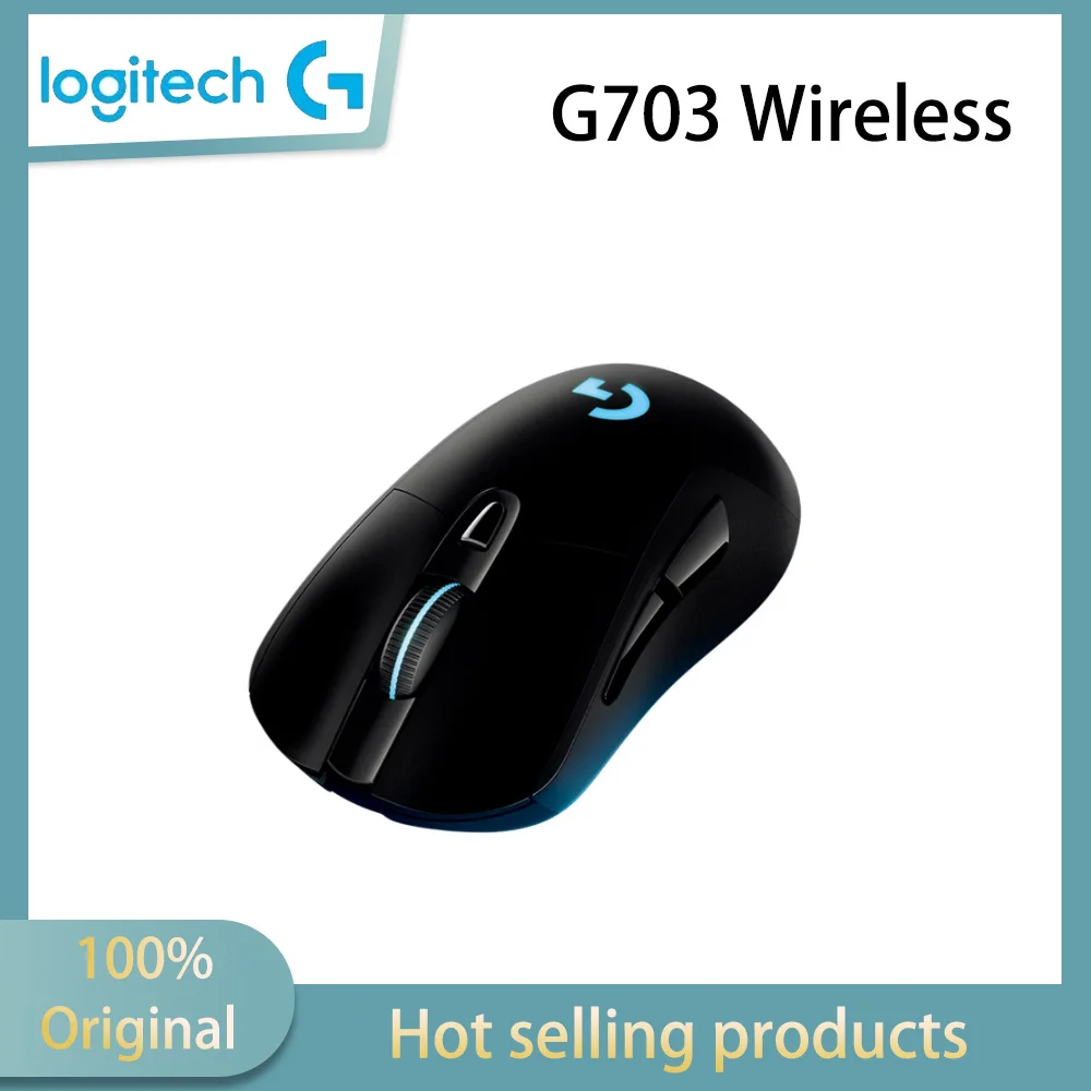 Logitech G703 Wireless Gaming Mouse Esports Mouse Wireless Ergonomic Mouse Mechanical Charging Mouse Optional Weighting RGB