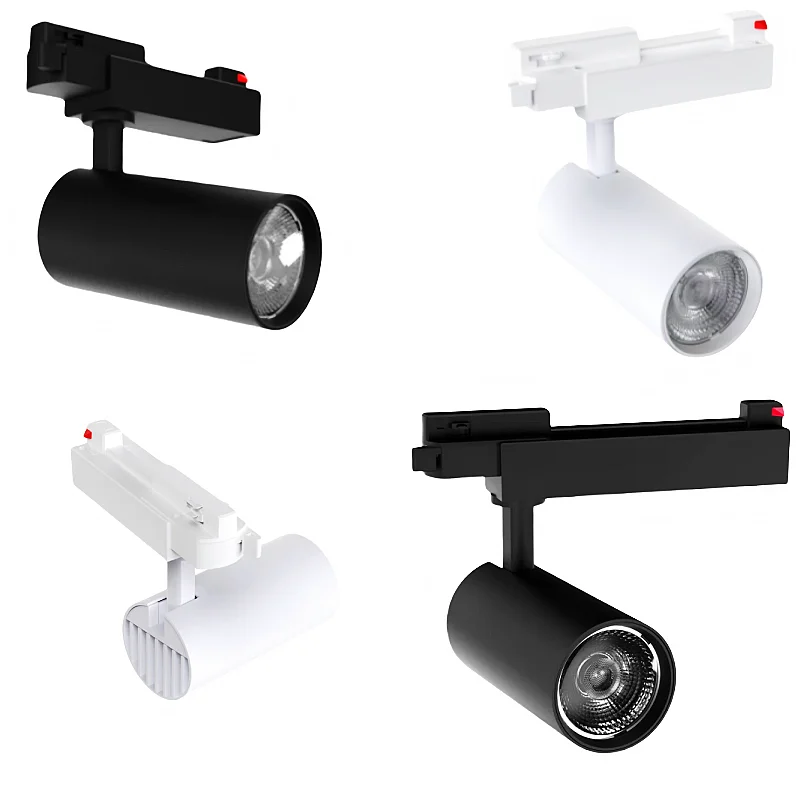 LED track light with 360 ° adjustable angle, LED spotlight, commercial store exhibition hall lighting fixturecob light AC85-240V