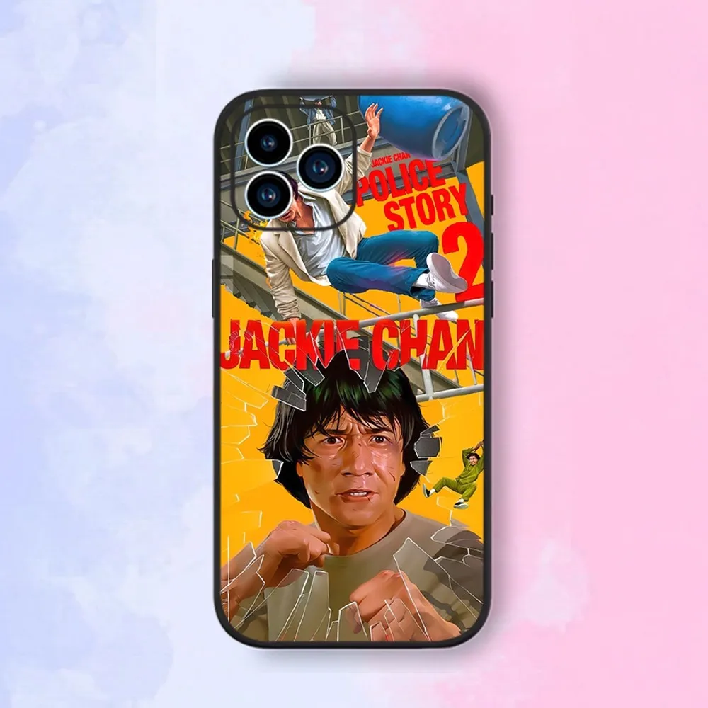 Kung Fu Superstar Jackie Chan Phone Case iPhone 15,14,13,12,11,XS,XR,X,8,7,Pro,Max,Plus,mini Silicone Black Cover