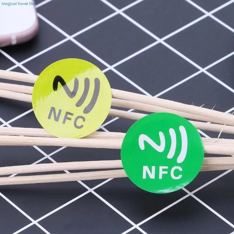 N2UB Pack of 6pcs Ntag213 Tags Diameter 30mm Colorful for Smart Labels Ntag213 Tags
