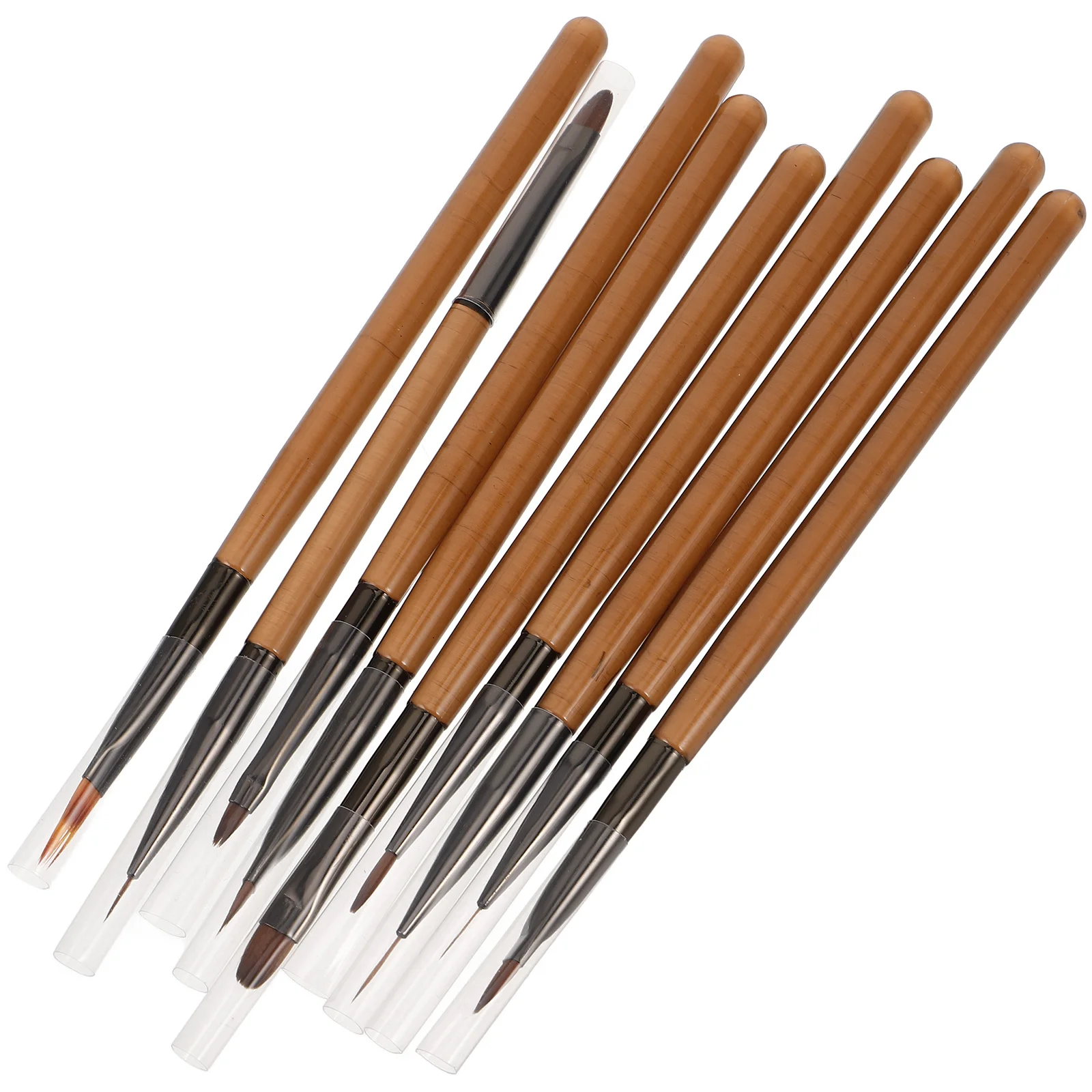 1Set Fine Nail Art Brushes Multifunctional Nail Design Brush Set Professional Liner Brushes for Gel Polish Manicure Tools