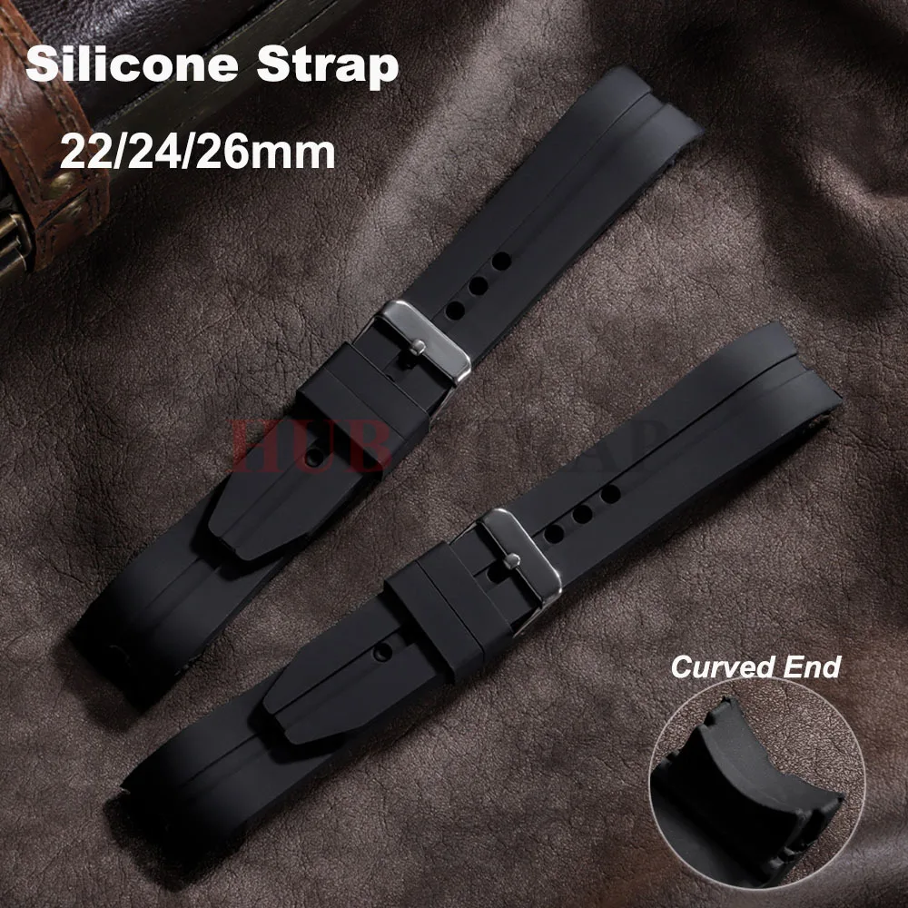 22mm 24mm 26mm Silikonarmband für Seiko Gummi Wasserdichtes Armband Sport Universal Armband für Männer Frauen Uhrenzubehör