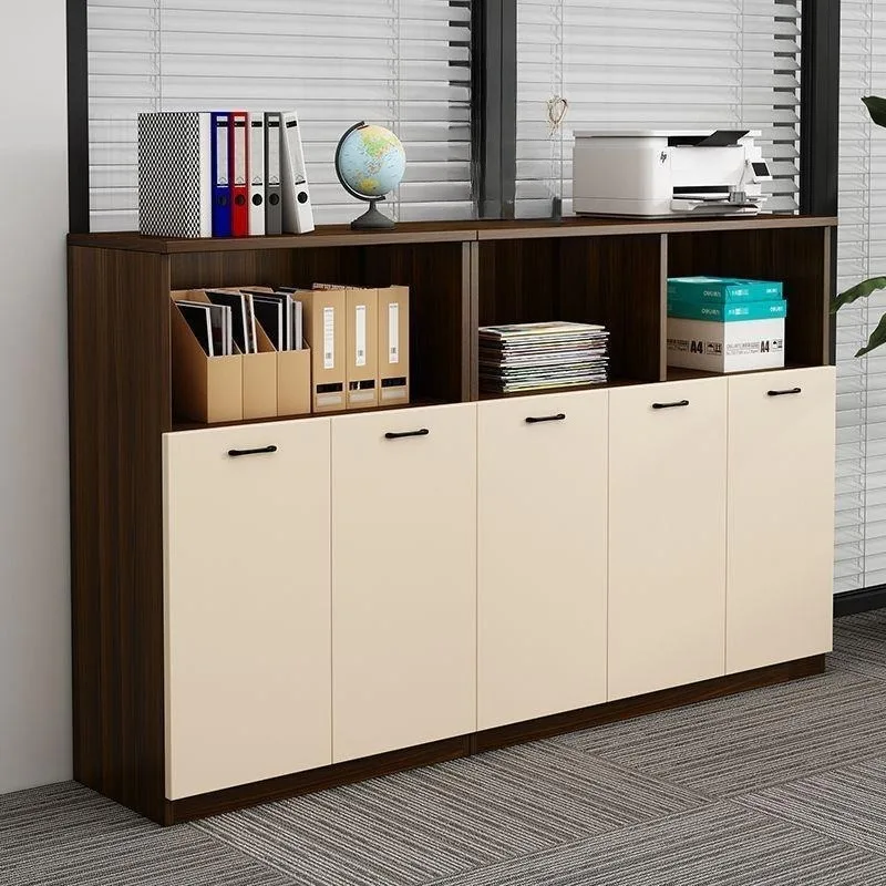 File Office Locker Low Wooden Lock File Data Storage Locker Sub Printer Cabinet