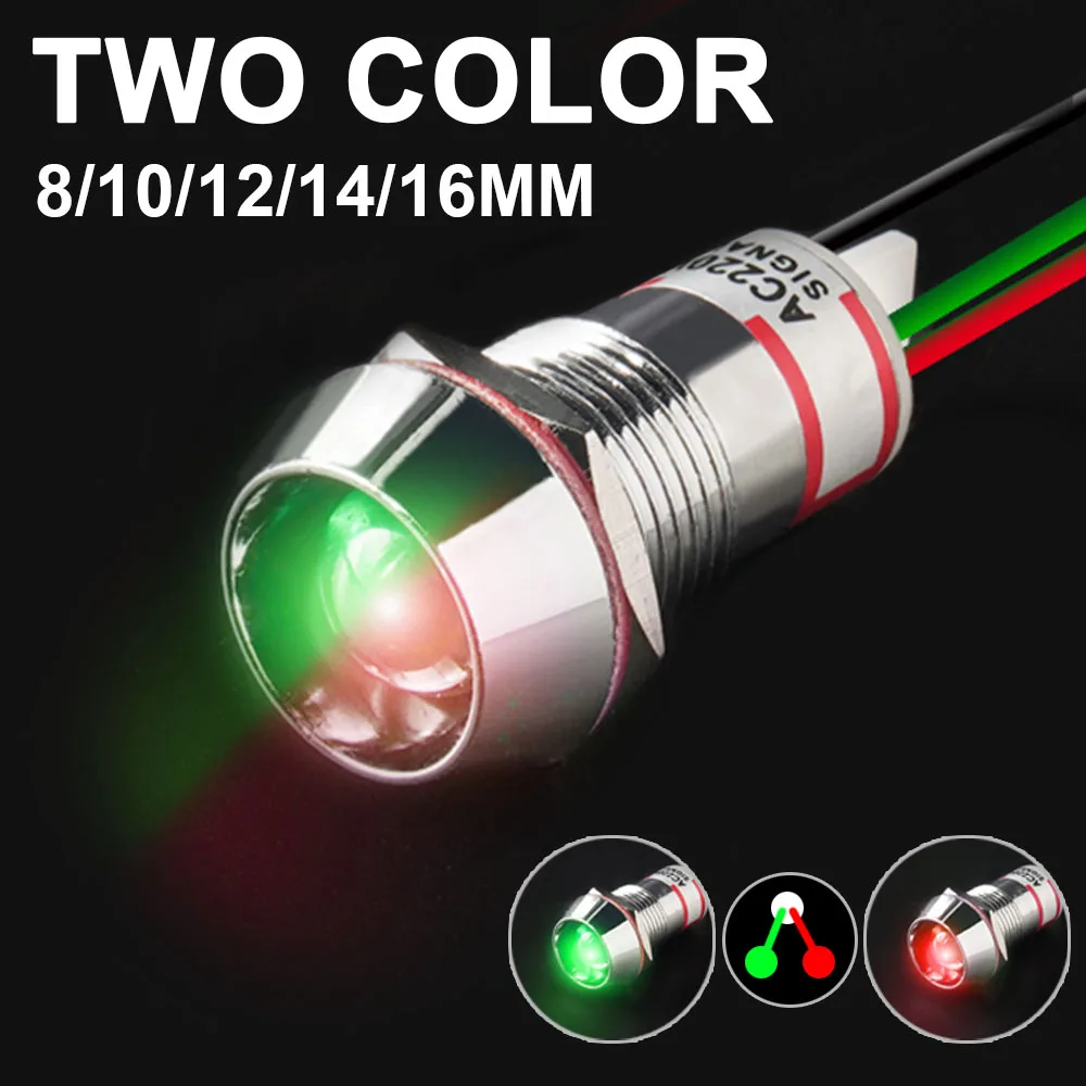 1 stücke 6mm Flach kopf LED Metall Anzeige licht 6... - Grandado