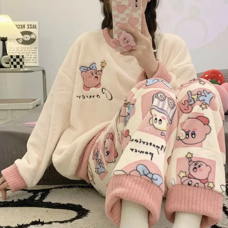 Disney Cartoon Lotso cute girls autumn and winter comfortable, soft and skin-friendly thickened warm casual home wear pajamas