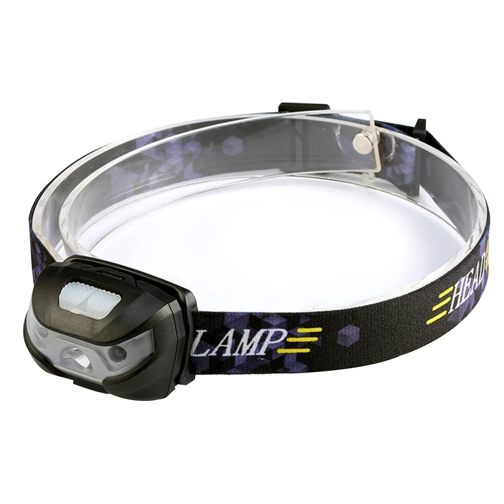 

LED Waterproof Headlamp Black USB Adjustable Strap Lightweight for Running Hiking Camping Fishing Hunting Jogging