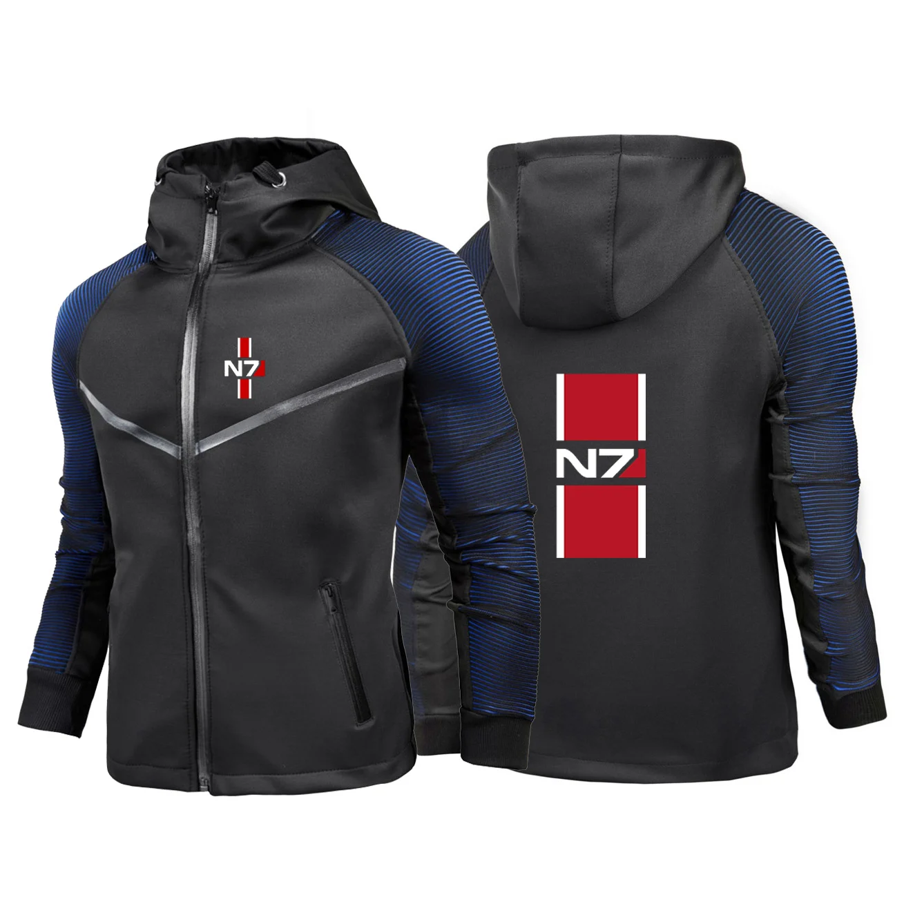 Men's Brand N7 Mass Effect Casual Personality Gradient Waterproof Comfortable Printing Racing Suit Jacket Coat Clothing Tops