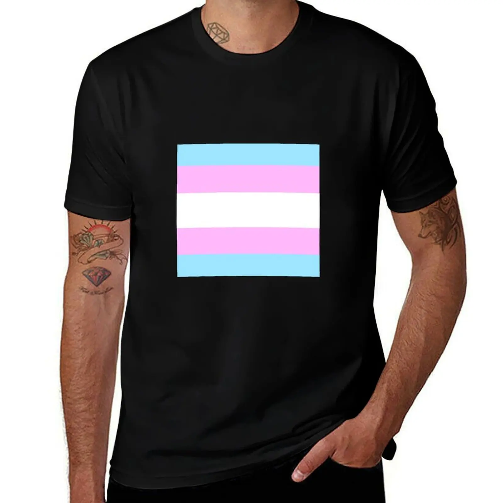 

Pastel Transexual Flag T-Shirt Casual Daily Graphic Tee