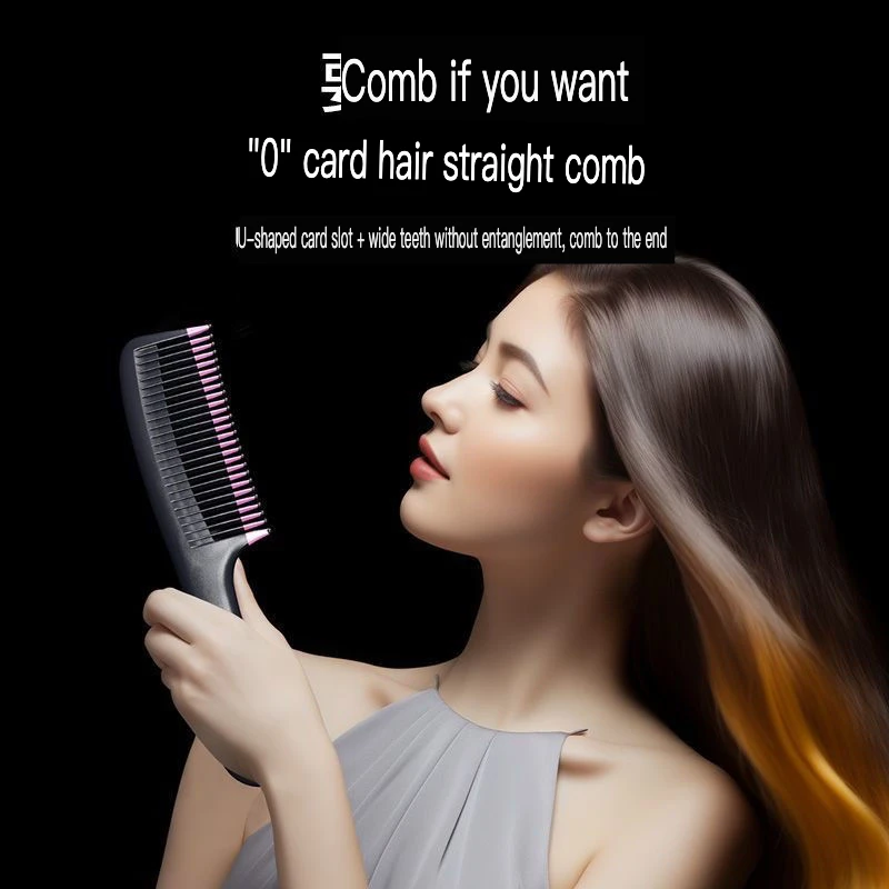 Anti-static Plastic Long Hair Comb for Women Ponytail Smooth Hair Tie Home Straight Hair Styling Tool