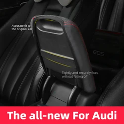 For Audi A4 B8 A4 B9 S4 S5 Armrest Box Leather Protective Cover 2024 2023 2009-2015 2016 2017 2018-2022 Interior Accessories