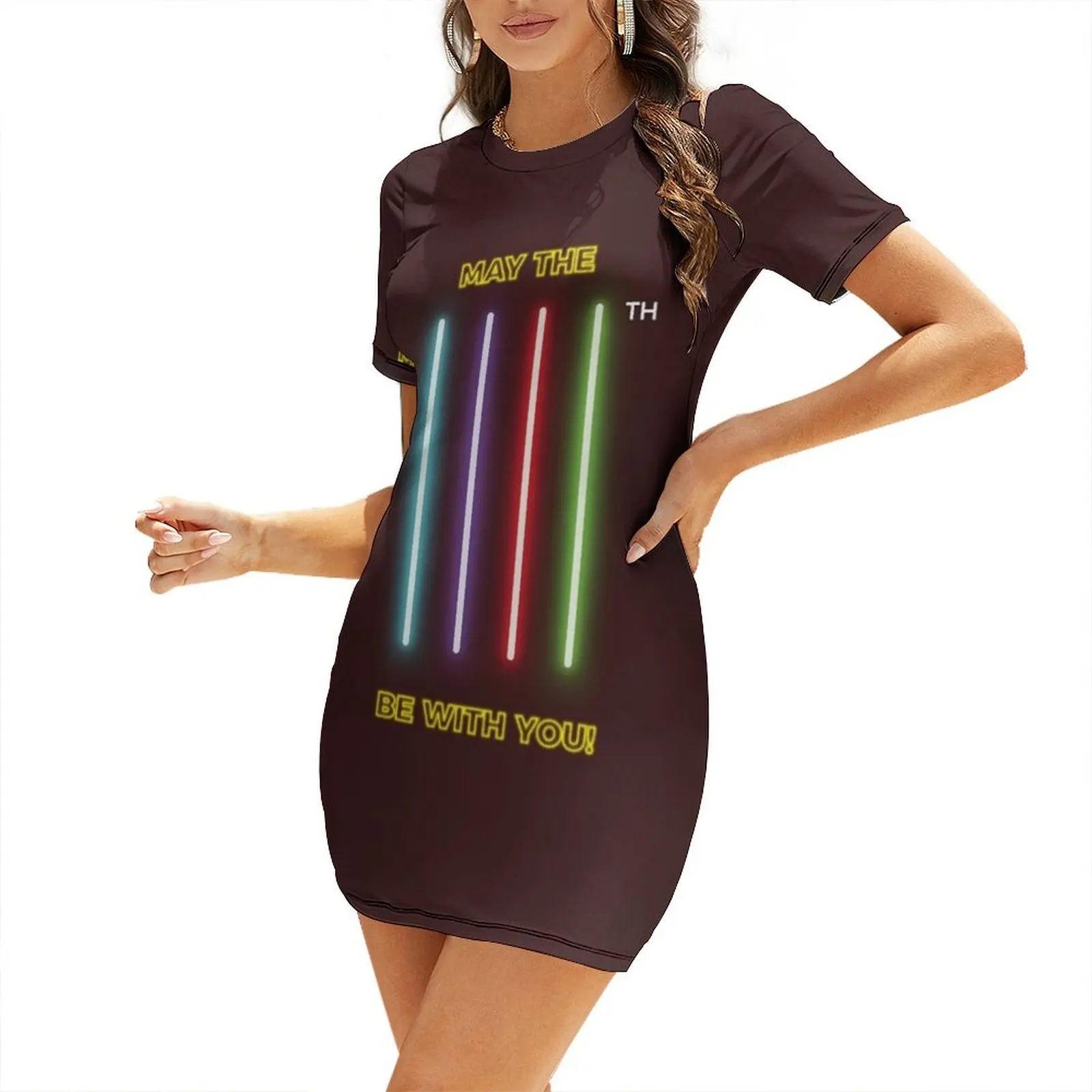

May 4th Short-Sleeved Dress prom clothes Dress for girls dress party evening elegant luxury celebrity