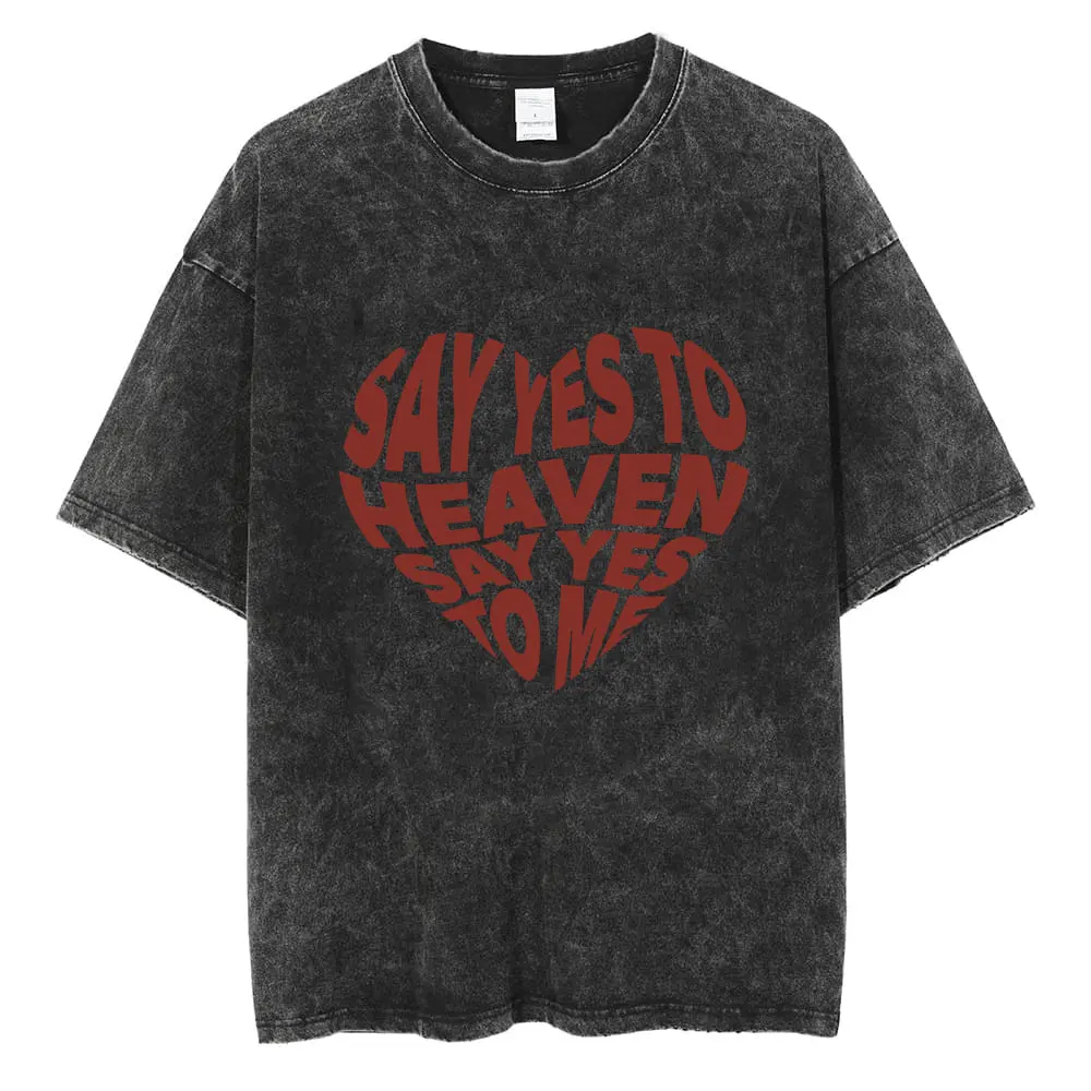 

90's Singer Lana Del Rey Washed T-shirt Harajuku Men Vintage Do Old Short Sleeve Plus Size Pure Cotton Tide T High Quality Tee
