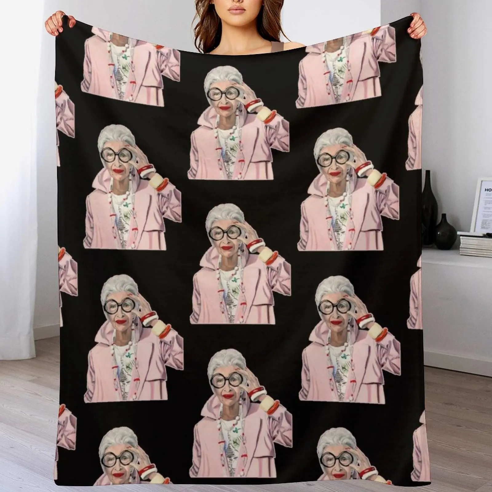 

iris-apfel-iris-apfel Throw Blanket