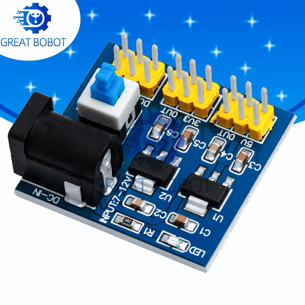 BS 3.3V, 5V, 12V Multi Output DC-DC Voltage Conversion Power Module - Convert 12V to 3.3V, 5V & 12V