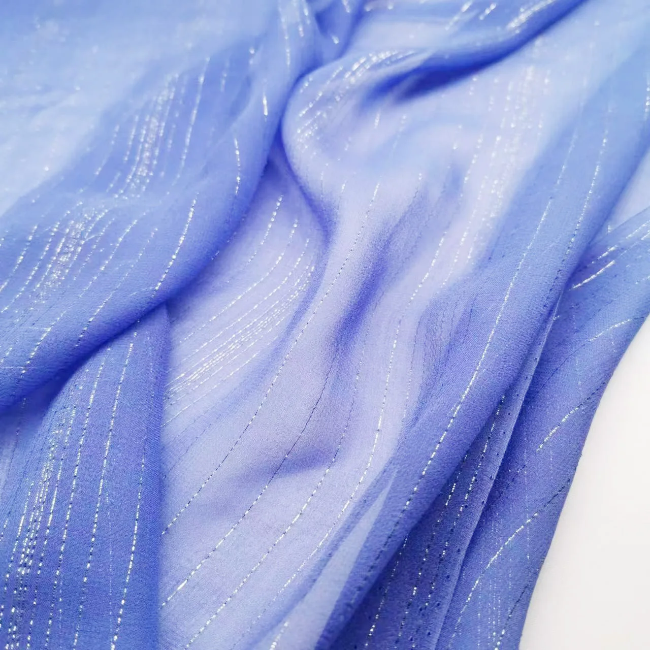 Metallic Silk Georgette Jacquard Shiny Silk 8mm Fabric For Dress Design Sewing Material