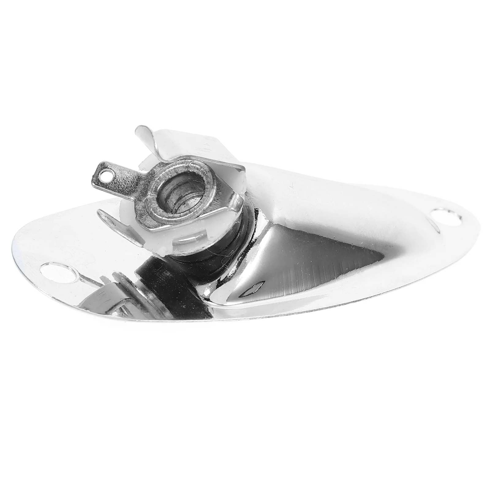 

Guitar Jack Socket Plate Electric Guitar Accessory Output Metal Zinc Alloy Fittings Silver Durable Replacement Easy Installation