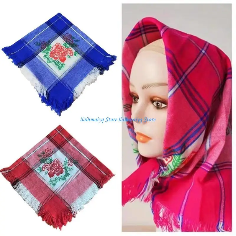 

573B Comfortable Cotton Shawl Fashion Light weight Headscarf Travel Vacation Scarf