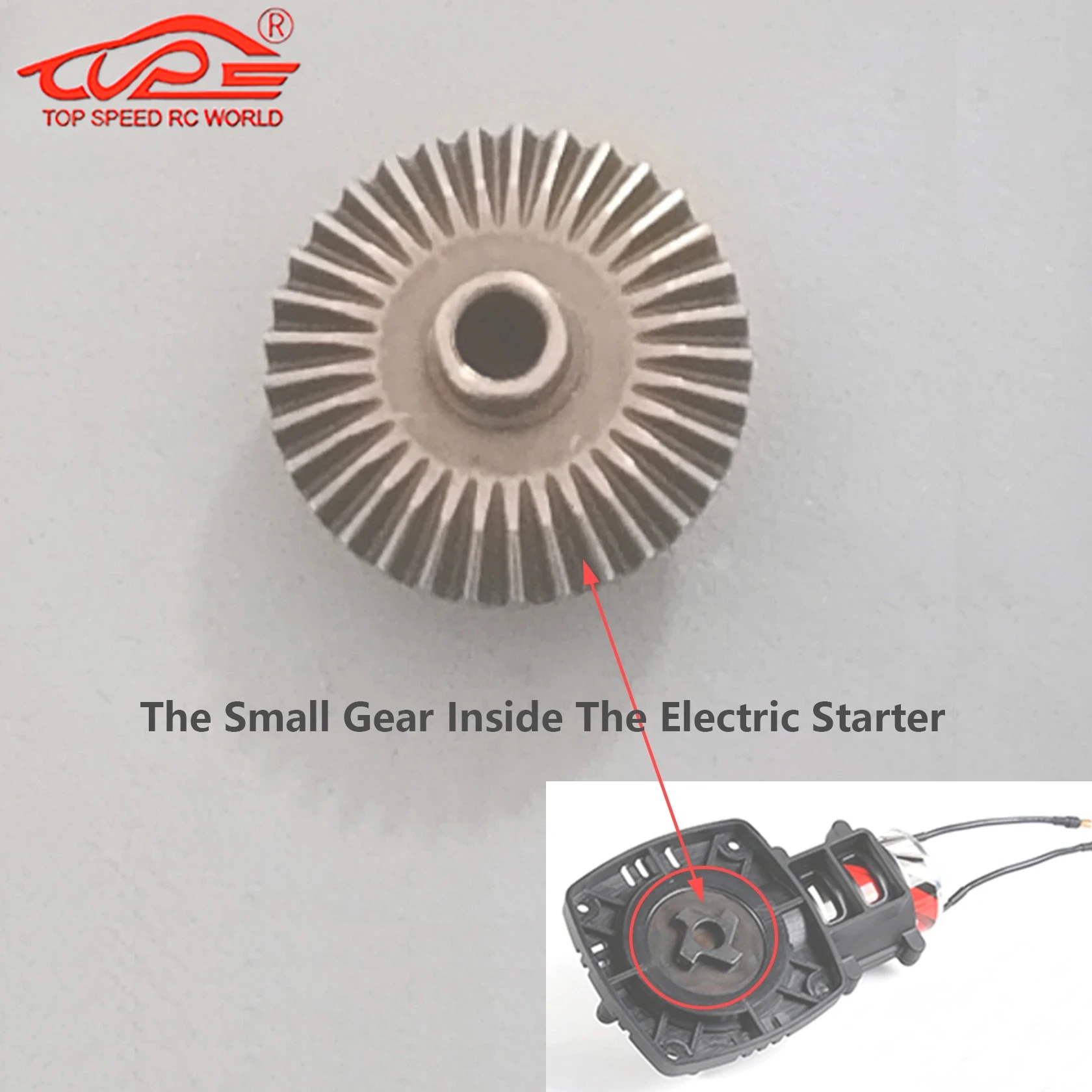 ترس معدني صغير لمحرك كهربائي مناسب 23CC-45CC لأجزاء 1/5 Hpi Rofun Km Rovan Baja Losi FG Redcat FID QL DTT MCD