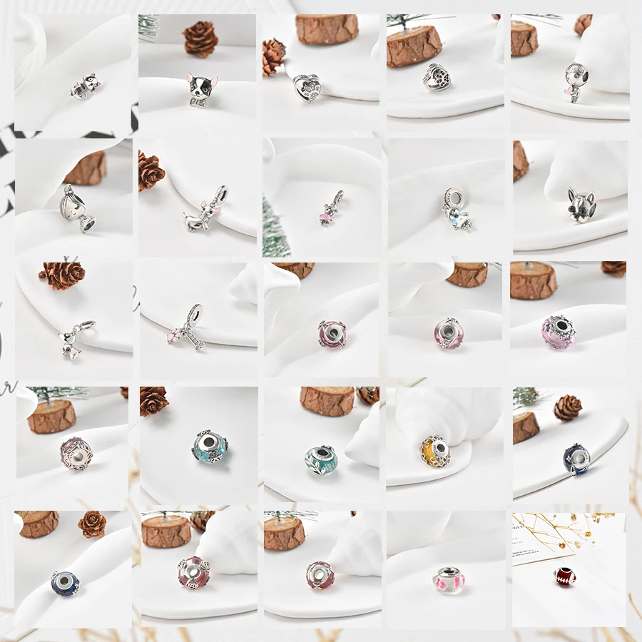 

Лидер продаж, сделай сам, изготовление серии домашних собак и розовые бусины из муранского стекла, подходят для оригинального серебряного браслета 925, европейские женские ювелирные изделия, подарок