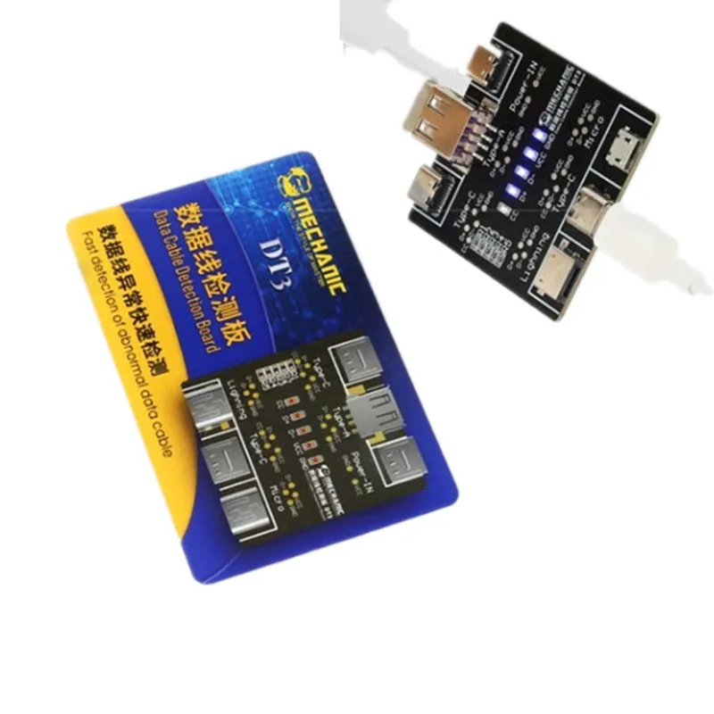 MECHANIC DT3 Data Cable On/Off  Detection  Board for IP Android USB Type-C Lightting Date Line Switching Test Panel Tool