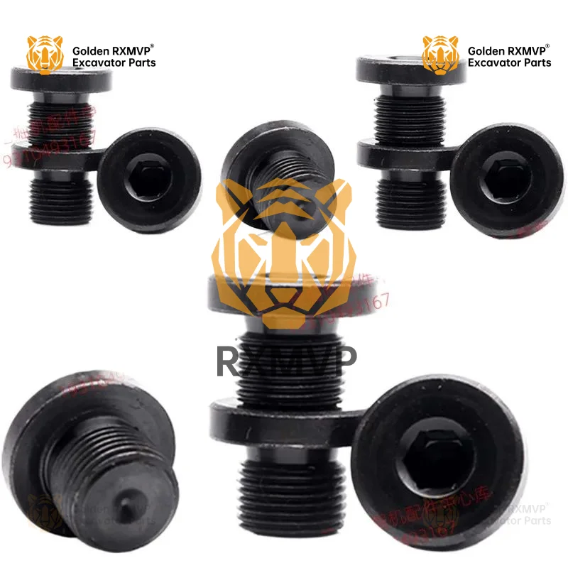 For Sany Sy Excavator Gear Screw Sy55 60 135 215 285 365 Walking Motor Oil Drain Valve Plug Excavator Accessories