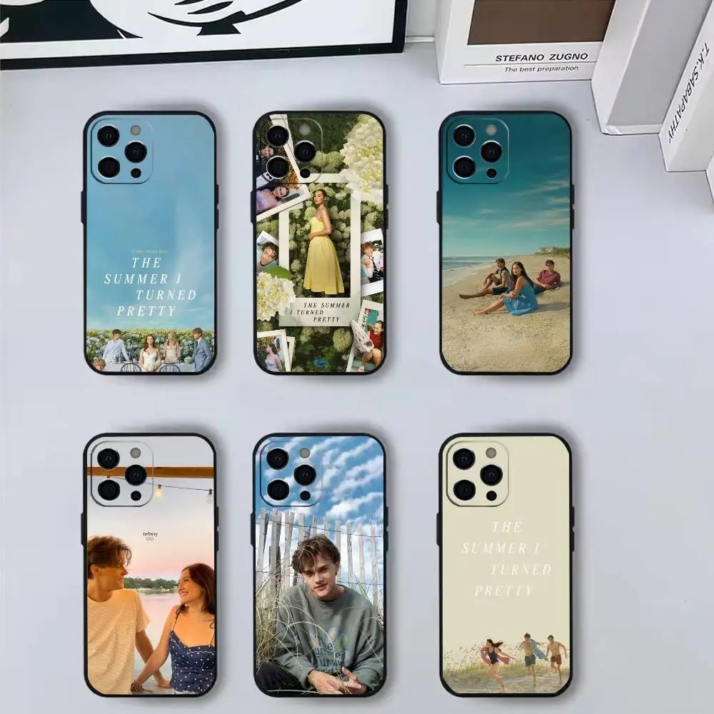 

The Summer I Turned Pretty Phone Case For iPhone17,16,15,14,13,12,11 Plus,Pro Max Soft Black Cover