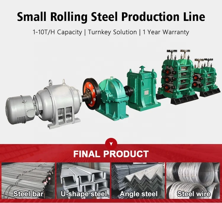 Steel re rolling mill machinery rebar production steel line machine to manufacture metal rods for sale