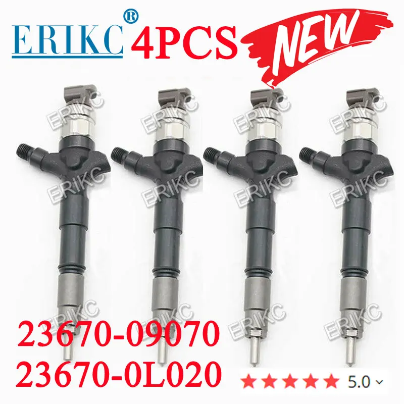 

4PCS Common Rail Injector 23670-09070 Genuine Fuel Injector Assy 2367009070 For Toyota Hilux 1KD-FTV OEM Auto Parts 23670-0L020