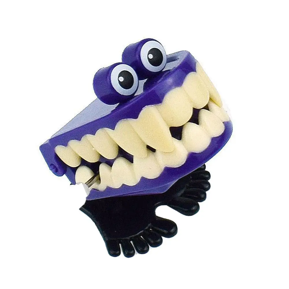 Clockwork Jumping Denture giocattoli meccanici educativi denti giocattolo Halloween Clockwork denti Prank divertente Jump Running Walking J5F3