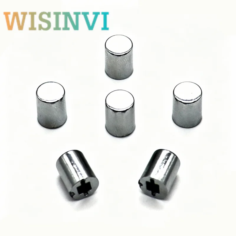 10pcs Silver Plated Plastic Switch Cap 8x10mm Square Hole 3.2x3.2mm Amplifier Control Button Cap for Electronic Components