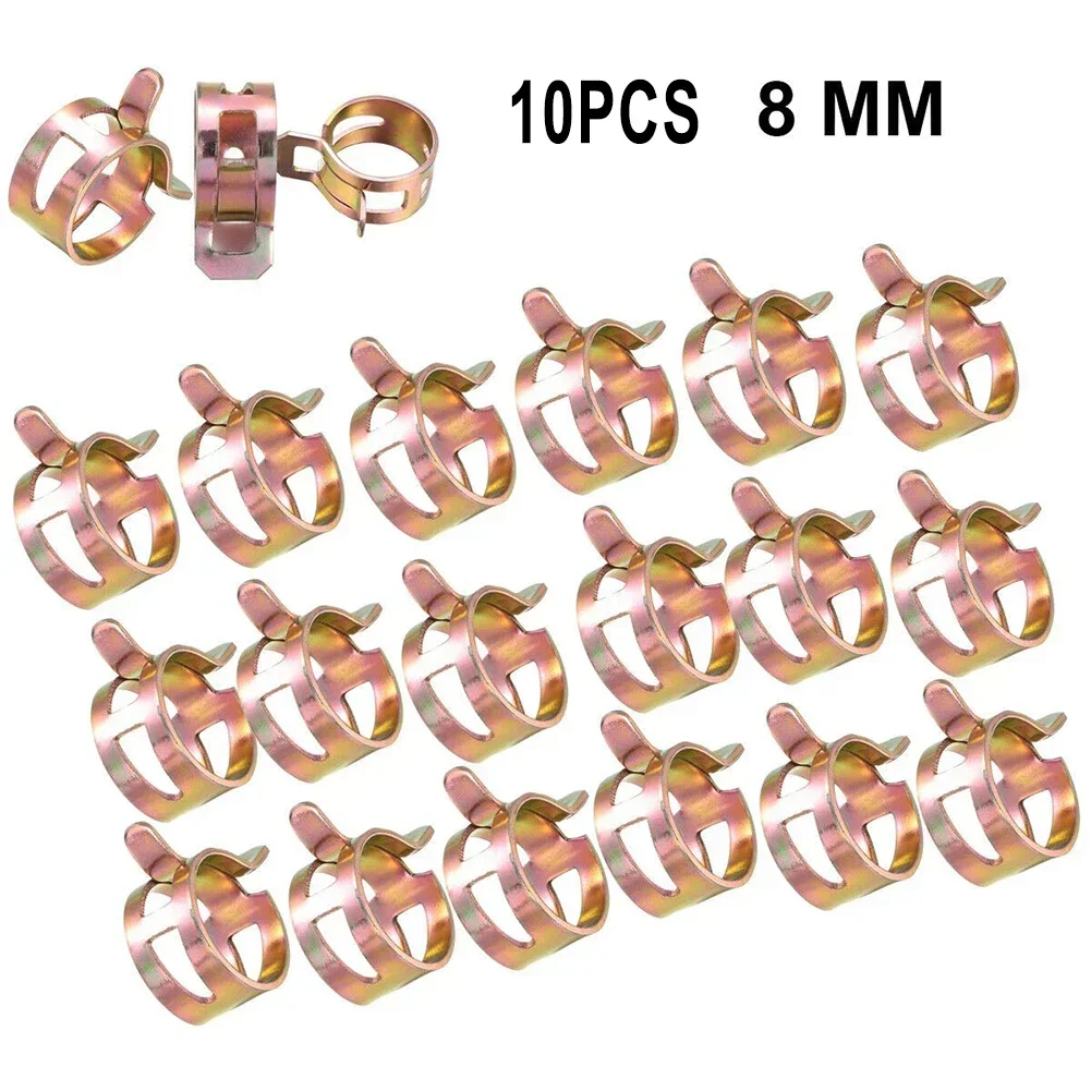 10Pcs 스프링 밴드 파이프 클램프 연료 공기 호스 클립 실리콘 패스너 조정 가능한 금속 클램프 5/6/7/8/9/10/11/12/13/14/15/16mm