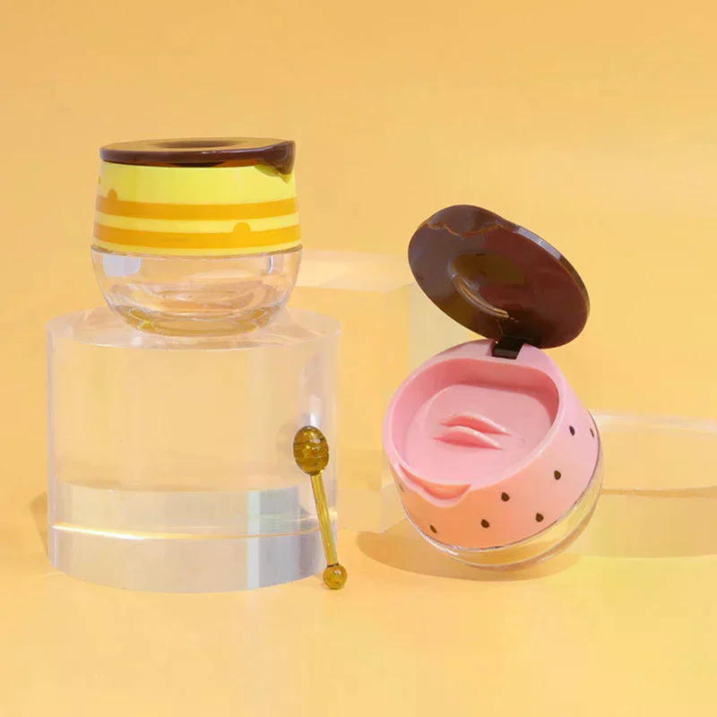 Caja vacía para máscara de labios de 6g con cepillo, botella para máscara de labios abatible recargable, tarro de bálsamo labial portátil de viaje, envases cosméticos