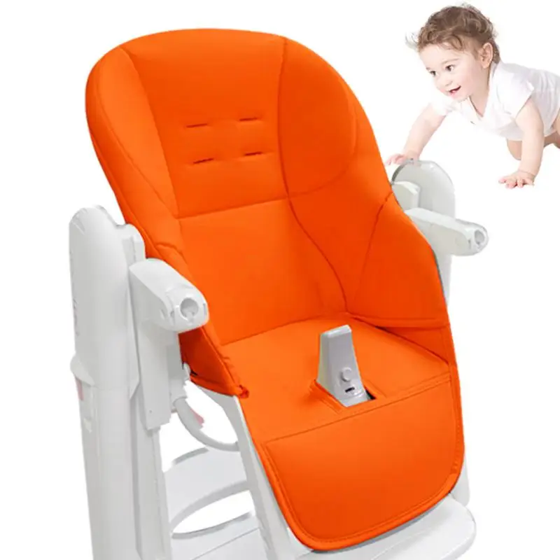 

Kids Dining Chair Cushion Easy To Install Replacement Cushion Soft Wear-resistant PU Leather And Sponge High Chair Cover Cushion