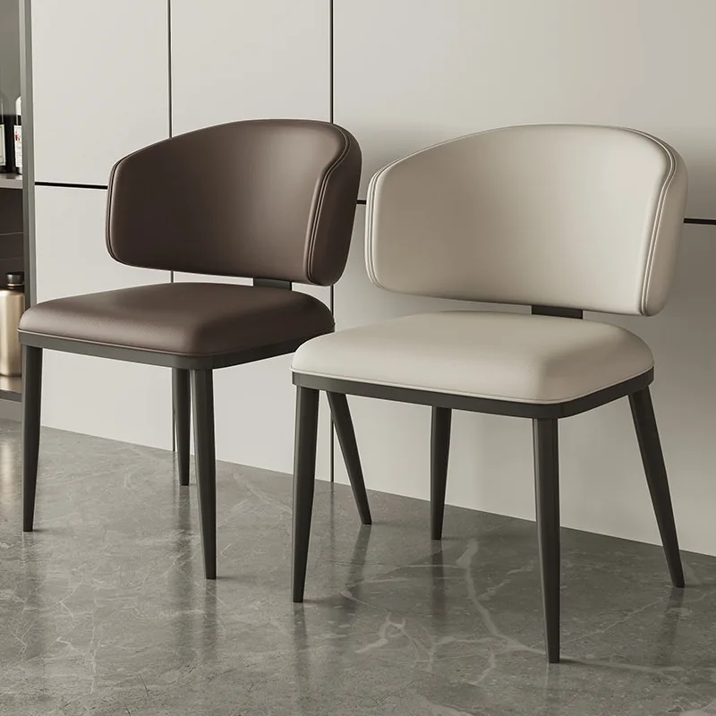Foshan wholesale Italian modern minimalist dining chair home designer back chair restaurant hotel chair light luxury meal