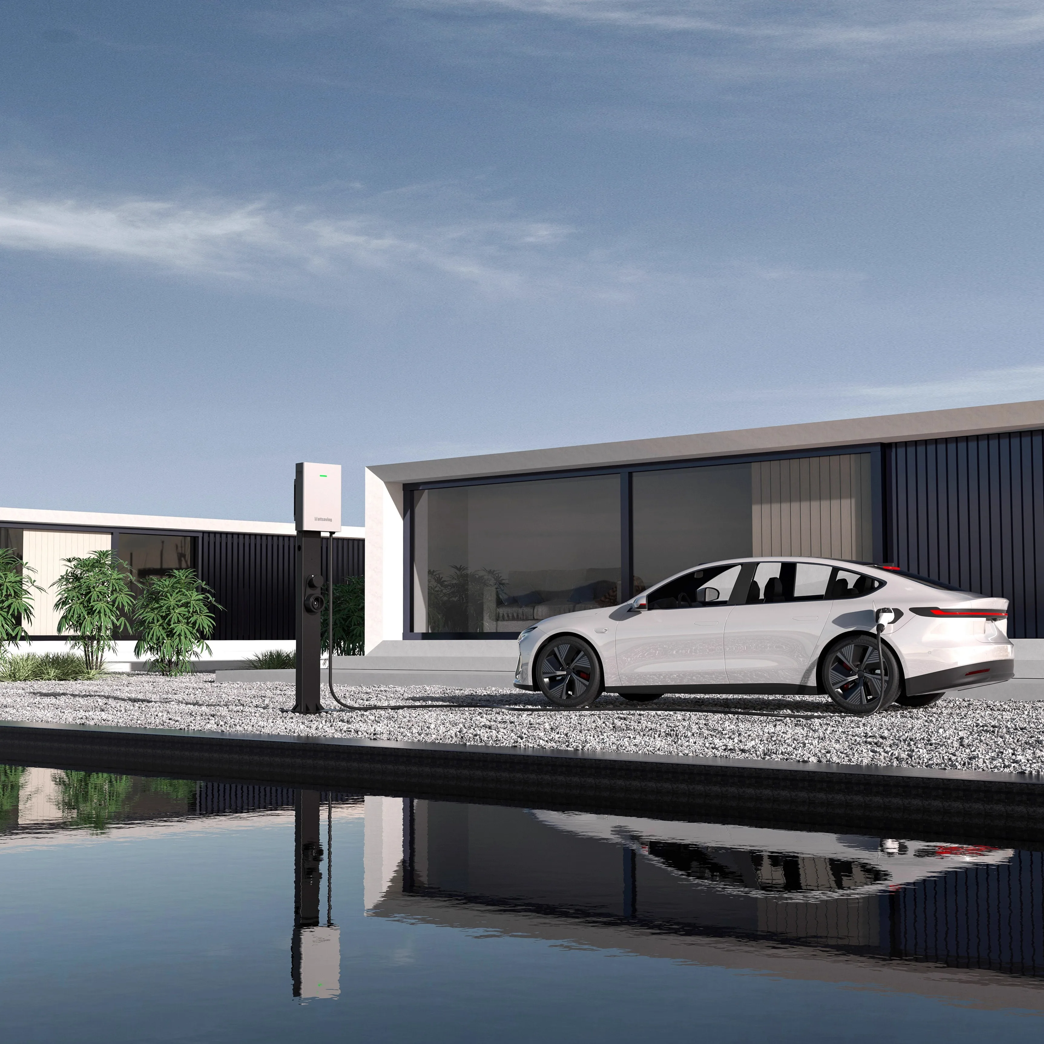 7kW 220V DC الجدار شاحن EV Wattsaving جديد المنزل محطة شحن السيارة الكهربائية شهادة CE #3