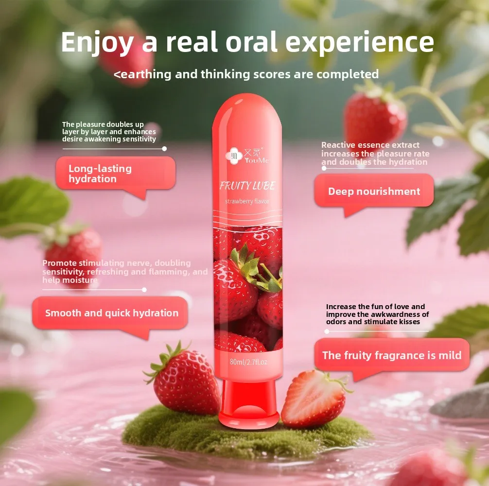 Lubricante para lamer, sabor a fruta de la pasión, lubricante soluble en agua, penetración de pene Anal para adultos, eyaculación asistida, productos sexuales