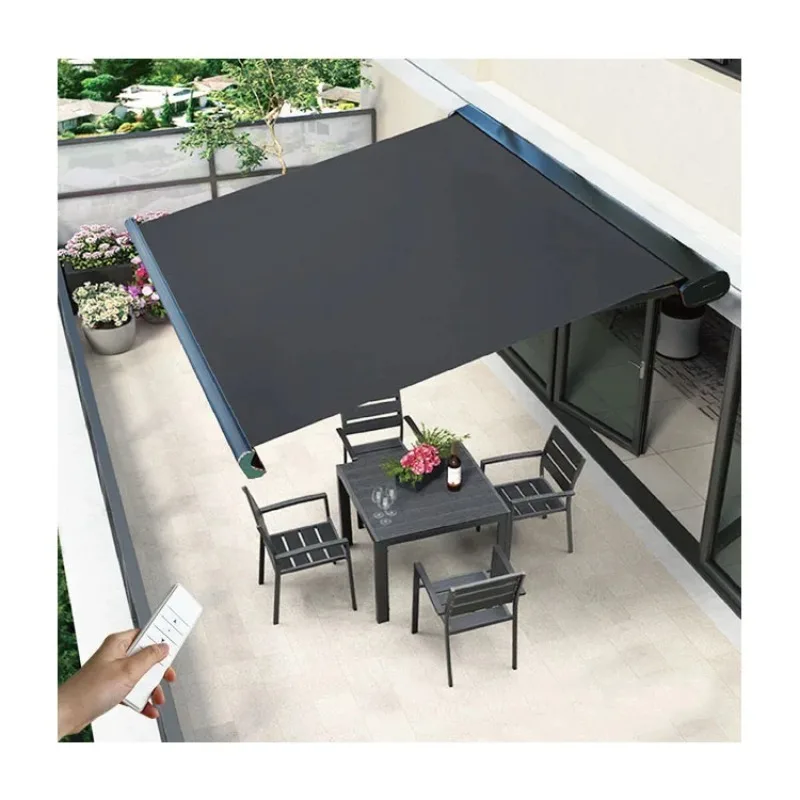 

Motorized Waterproof Fabric Sun Shade Sail Outdoor Rainproof Retractable Cassette Awning