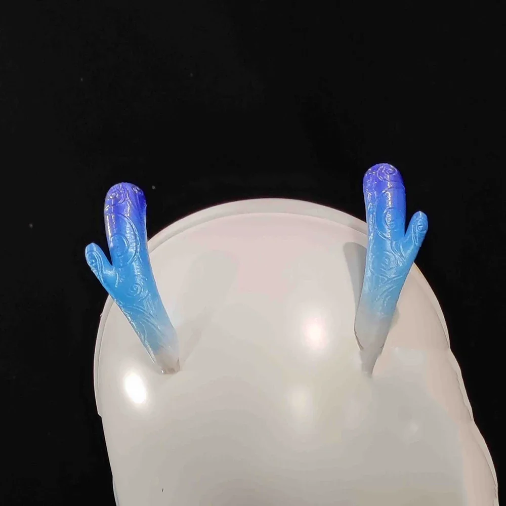 New 2025 Movie Nezha The Demon Children Make Waves in the Sea Aobing Cosplay Headwear Dragon Horn Headdress Accessories Prop