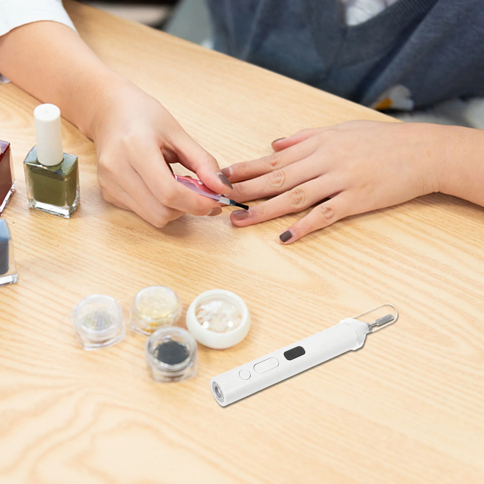 

Electric Nail Drill Machine 2-in-1 Nail Pen Portable Multifunctional Quick Drying Device for Home and Salon Use