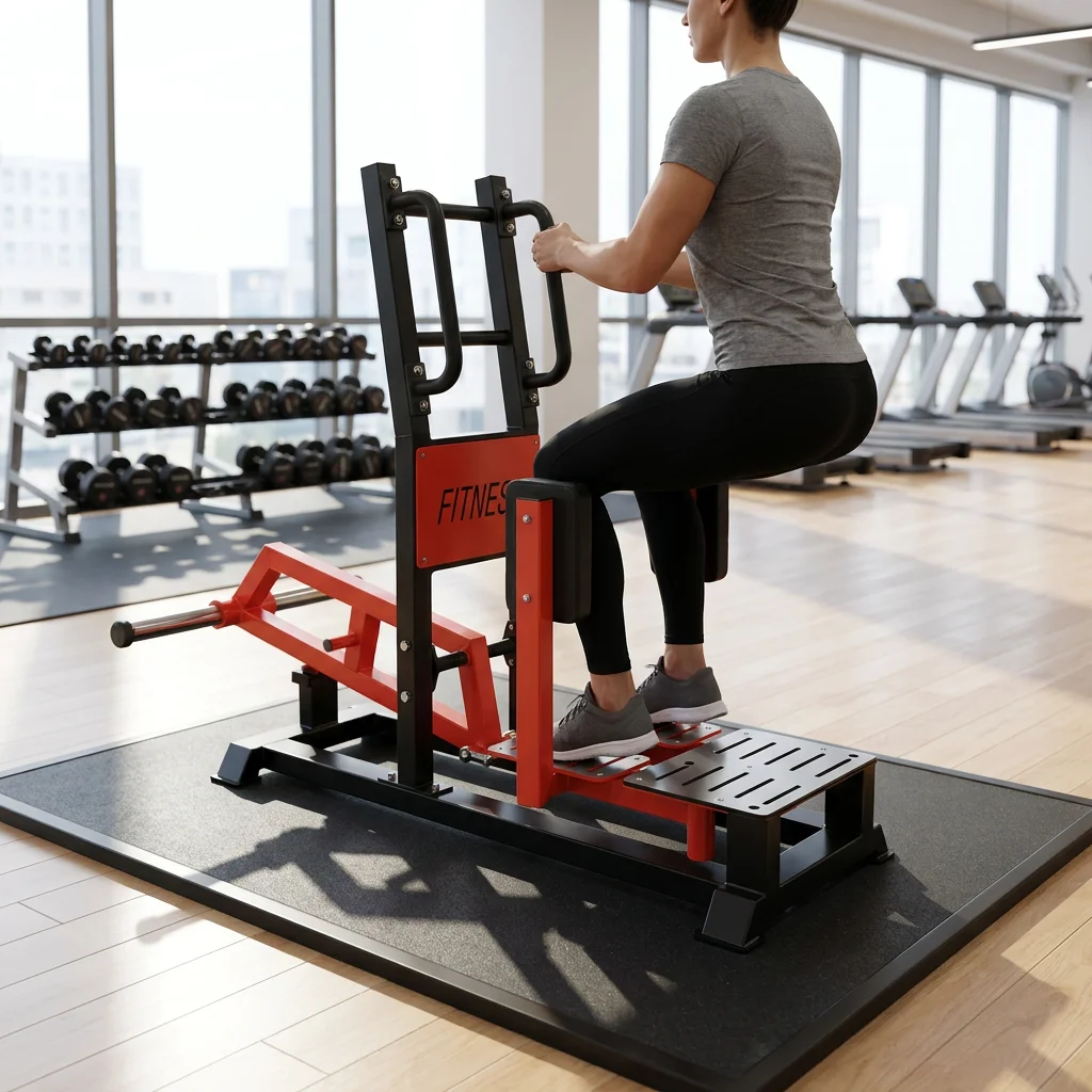 Adjustable Steel Standing Galf Raise Hip Abduction Adductor Glute Exercise Prone Leg Curl & Leg Extension Press Machine